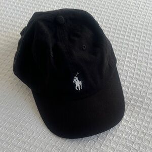 Polo by Ralph Lauren Black Cap with White Logo